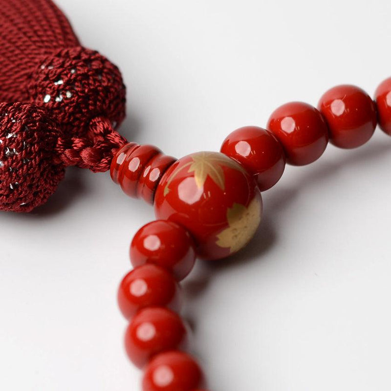 [PRAYER BEADS] MAKIE FOR WOMEN (RED) | LACQUER BEAD | MASUISAI