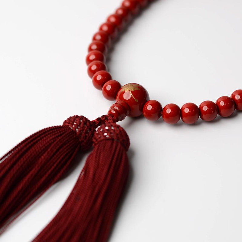 [祈禱珠]女性的麥基（紅色）|漆珠| Masuisai