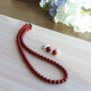[NECKLACE] NANDINA (RED) | LACQUER BEAD | MASUISAI