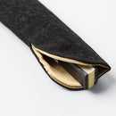 [HAND FAN] CRESCENT MOON (WHITE) GOLD LEAF | KARAKAMI (JAPANESE PAPER)｜KEIBIFUGETSU