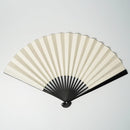 [HAND FAN] FULL MOON (WHITE) GOLD LEAF | KARAKAMI (JAPANESE PAPER)｜KEIBIFUGETSU