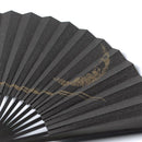 [HAND FAN] CRESCENT MOON (BLACK) BRONZE | KARAKAMI (JAPANESE PAPER)｜KEIBIFUGETSU