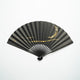 [HAND FAN] CRESCENT MOON (BLACK) GOLD LEAF | KARAKAMI (JAPANESE PAPER)EKEIBIFUGETSU
