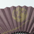 [HAND FAN] FULL MOON (PURPLE) BRONZE | KARAKAMI (JAPANESE PAPER)｜KEIBIFUGETSU