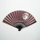[HAND FAN] FULL MOON (PURPLE) SILVER LEAF | KARAKAMI (JAPANESE PAPER)EKEIBIFUGETSU