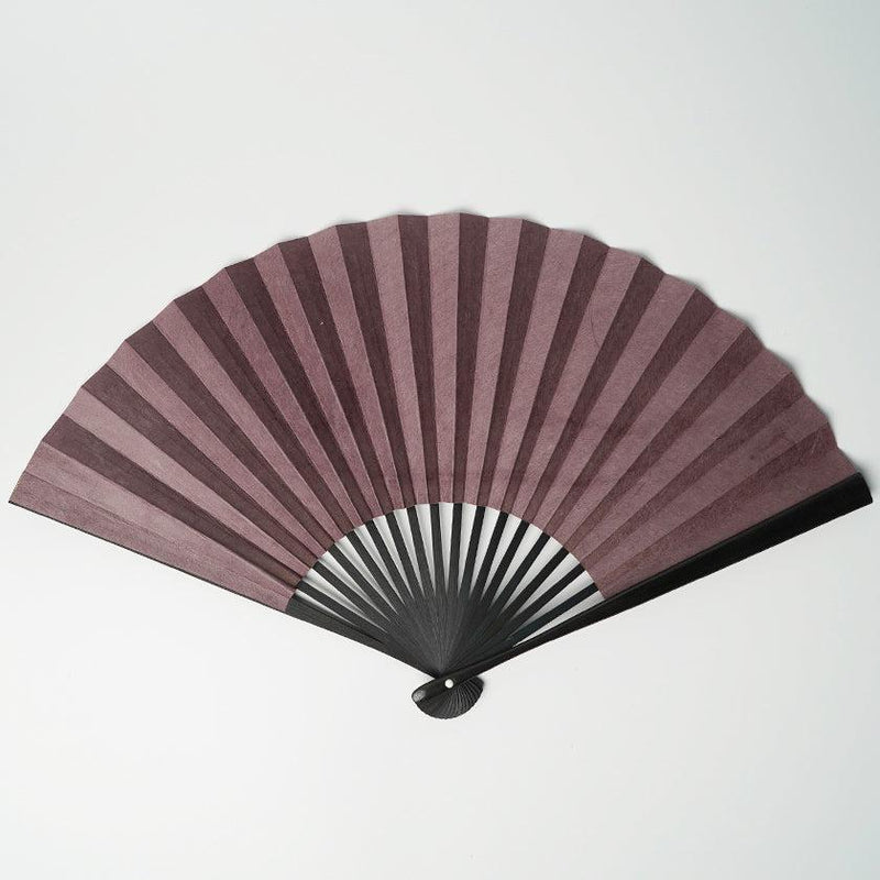 [Fan Hand Fan] Full Moon (Purple) Silver Leaf | Karakami (กระดาษญี่ปุ่น) ｜ keibifugetsu