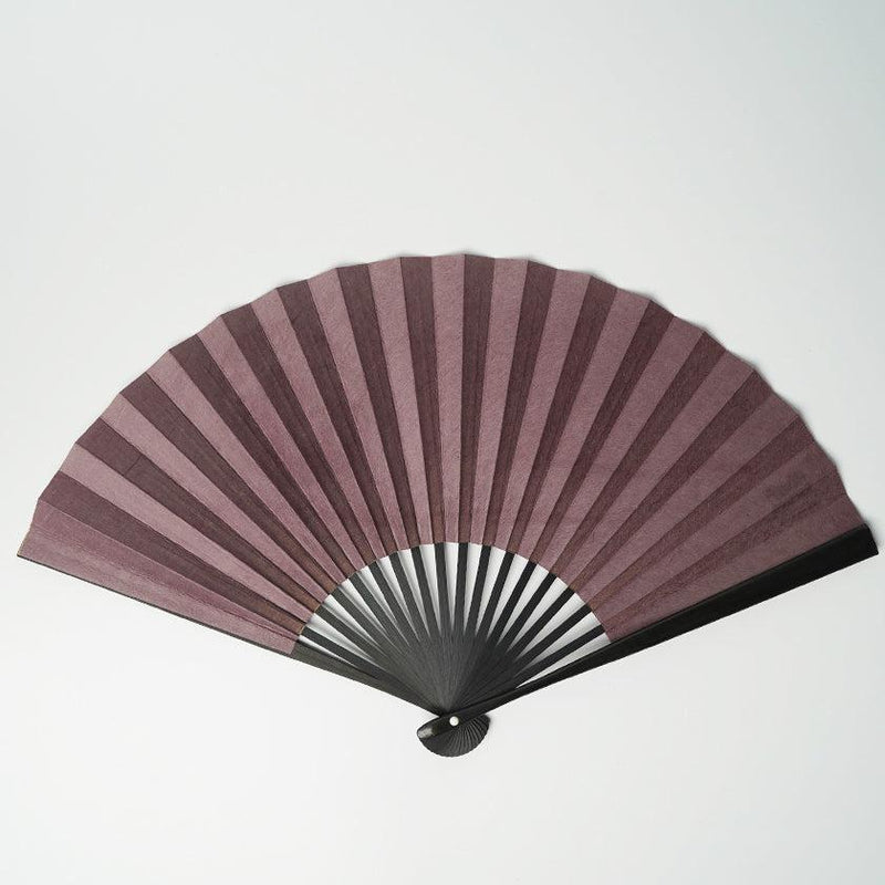[Fan Hand Fan] Full Moon (Purple) Gold Leaf | Karakami (กระดาษญี่ปุ่น) ｜ keibifugetsu