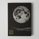 [STATIONERY] RED STAMP BOOK FULL MOON (BLACK) | KARAKAMI (JAPANESE PAPER)｜KEIBIFUGETSU