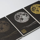 [STATIONERY] RED STAMP BOOK FULL MOON (BLACK) | KARAKAMI (JAPANESE PAPER)｜KEIBIFUGETSU