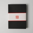 [STATIONERY] RED STAMP BOOK FULL MOON (BLACK) | KARAKAMI (JAPANESE PAPER)｜KEIBIFUGETSU