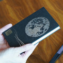 [STATIONERY] RED STAMP BOOK FULL MOON (BLACK) | KARAKAMI (JAPANESE PAPER)｜KEIBIFUGETSU