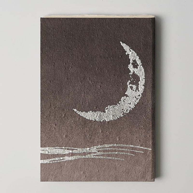 [เครื่องเขียน] หนังสือแสตมป์แดง Crescent Moon (สีม่วง) | Karakami (กระดาษญี่ปุ่น) ｜ keibifugetsu