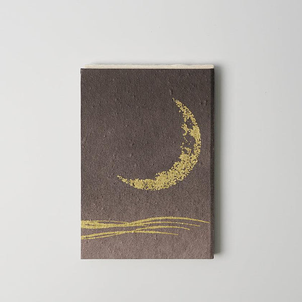 [เครื่องเขียน] หนังสือแสตมป์แดง Crescent Moon (สีม่วง) | Karakami (กระดาษญี่ปุ่น) ｜ keibifugetsu