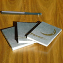 [STATIONERY] RED STAMP BOOK CRESCENT MOON (PURPLE) | KARAKAMI (JAPANESE PAPER)｜KEIBIFUGETSU