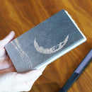 [STATIONERY] RED STAMP BOOK CRESCENT MOON (PURPLE) | KARAKAMI (JAPANESE PAPER)｜KEIBIFUGETSU