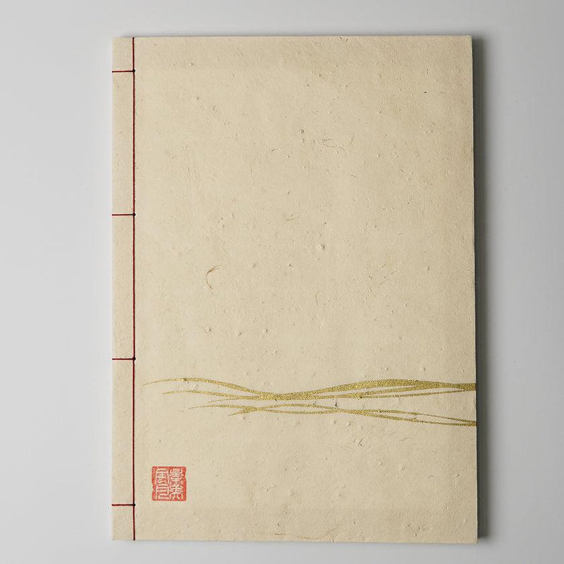 [STATIONERY] NOTEBOOK CRESCENT MOON (WHITE) | KARAKAMI (JAPANESE PAPER)｜KEIBIFUGETSU