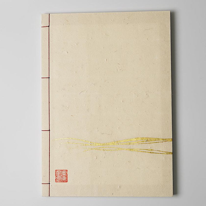 [STATIONERY] NOTEBOOK CRESCENT MOON (WHITE) | KARAKAMI (JAPANESE PAPER)｜KEIBIFUGETSU