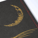 [STATIONERY] NOTEBOOK CRESCENT MOON (BLACK) | KARAKAMI (JAPANESE PAPER)｜KEIBIFUGETSU
