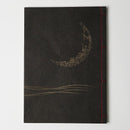 [STATIONERY] NOTEBOOK CRESCENT MOON (BLACK) | KARAKAMI (JAPANESE PAPER)｜KEIBIFUGETSU