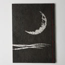 [STATIONERY] NOTEBOOK CRESCENT MOON (BLACK) | KARAKAMI (JAPANESE PAPER)｜KEIBIFUGETSU