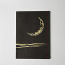 [STATIONERY] NOTEBOOK CRESCENT MOON (BLACK) | KARAKAMI (JAPANESE PAPER)｜KEIBIFUGETSU