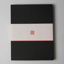 [STATIONERY] NOTEBOOK CRESCENT MOON (BLACK) | KARAKAMI (JAPANESE PAPER)｜KEIBIFUGETSU