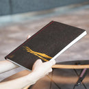 [STATIONERY] NOTEBOOK CRESCENT MOON (BLACK) | KARAKAMI (JAPANESE PAPER)｜KEIBIFUGETSU