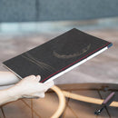 [STATIONERY] NOTEBOOK CRESCENT MOON (BLACK) | KARAKAMI (JAPANESE PAPER)｜KEIBIFUGETSU