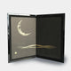 [FOLDING SCREEN (ROOM DIVIDER)] CRESCENT MOON (BLACK) BRONZE (M) | KARAKAMI (JAPANESE PAPER)EKEIBIFUGETSU