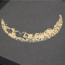 [접이식 스크린 (객실 분배기)] 초승달 (검은 색) 청동 (M) | 카라 카미 (일본 종이) ｜ keibifugetsu