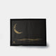 [FOLDING SCREEN (ROOM DIVIDER)] CRESCENT MOON (BLACK) BRONZE (S) | KARAKAMI (JAPANESE PAPER)EKEIBIFUGETSU