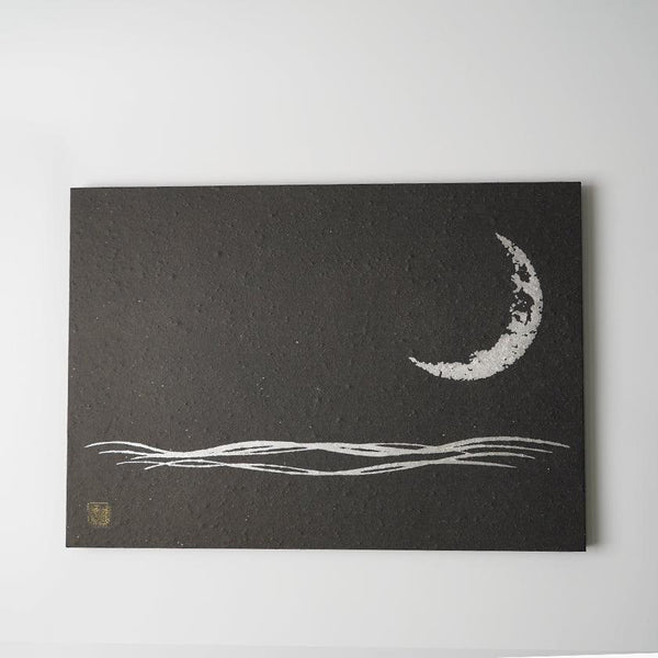 [Artpanel] Crescent Moon (สีดำ) A3 | Karakami (กระดาษญี่ปุ่น) ｜ keibifugetsu