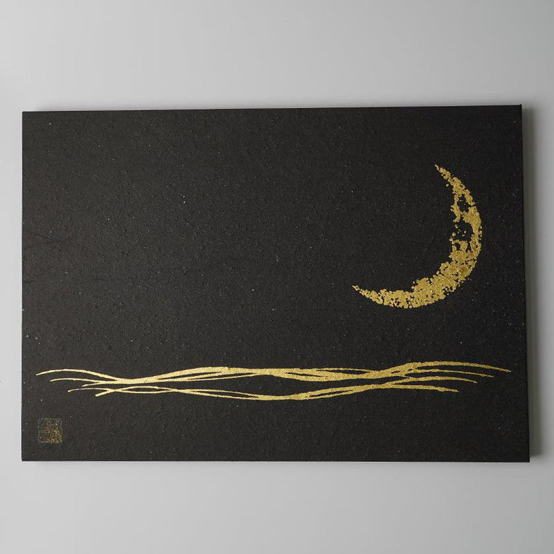 [Artpanel] Crescent Moon (สีดำ) A3 | Karakami (กระดาษญี่ปุ่น) ｜ keibifugetsu