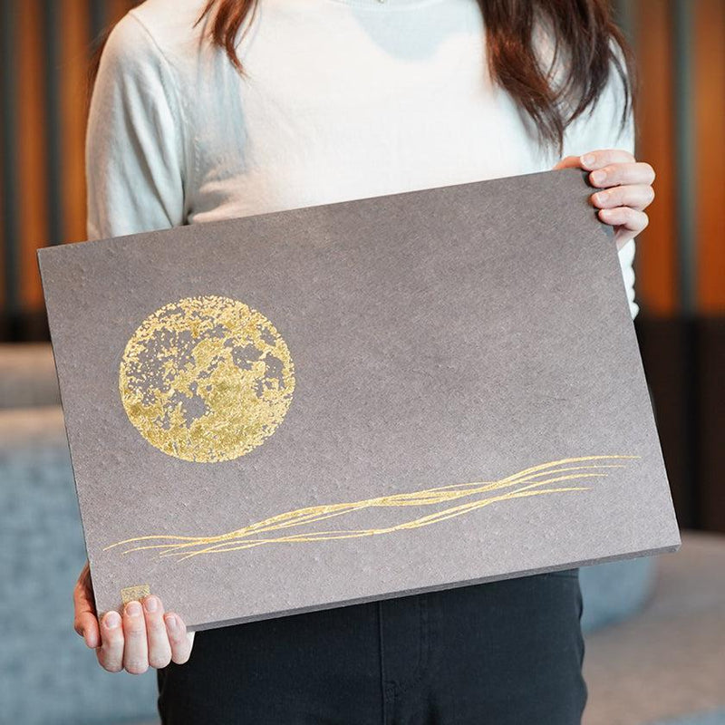 [artpanel] พระจันทร์เต็มดวง (สีม่วง) A3 | Karakami (กระดาษญี่ปุ่น) ｜ keibifugetsu
