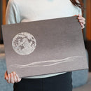 [ARTPANEL] FULL MOON (PURPLE) A3 | KARAKAMI (JAPANESE PAPER)｜KEIBIFUGETSU