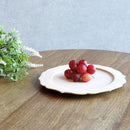 [PLATE] MATTE FLAT PLATE (RIM) RINKA-M WHITE | KYOTO-KIYOMIZU WARE | FUUU