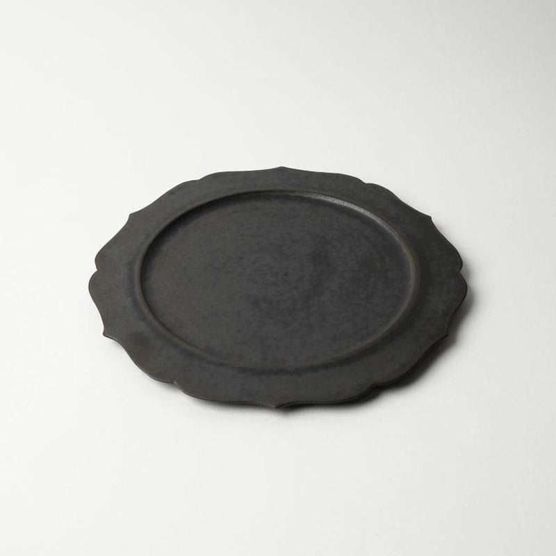 [플레이트] 무광택 플랫 플레이트 (림) Rinka-M Black | kyoto-kiyomizu ware | 푸우