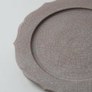 [PLATE] HIBIKI FLAT PLATE (RIM) RINKA-M RED | KYOTO-KIYOMIZU WARE | FUUU