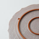 [PLATE] HIBIKI FLAT PLATE (RIM) RINKA-M RED | KYOTO-KIYOMIZU WARE | FUUU