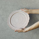 [LARGE PLATE (PLATTER)] HIBIKI FLAT PLATE (RIM) RINKA-L RED | KYOTO-KIYOMIZU WARE | FUUU