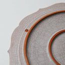 [LARGE PLATE (PLATTER)] HIBIKI FLAT PLATE (RIM) RINKA-L RED | KYOTO-KIYOMIZU WARE | FUUU