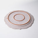 [LARGE PLATE (PLATTER)] HIBIKI FLAT PLATE (RIM) RINKA-L RED | KYOTO-KIYOMIZU WARE | FUUU