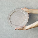 [LARGE PLATE (PLATTER)] HIBIKI FLAT PLATE (RIM) RINKA-L BLACK | KYOTO-KIYOMIZU WARE | FUUU