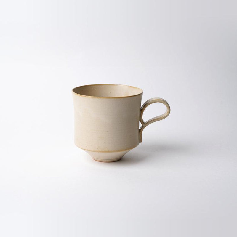 [머그 (컵)] 무광택 (정사각형) 쌍 세트 흰색 | kyoto-kiyomizu ware | 푸우