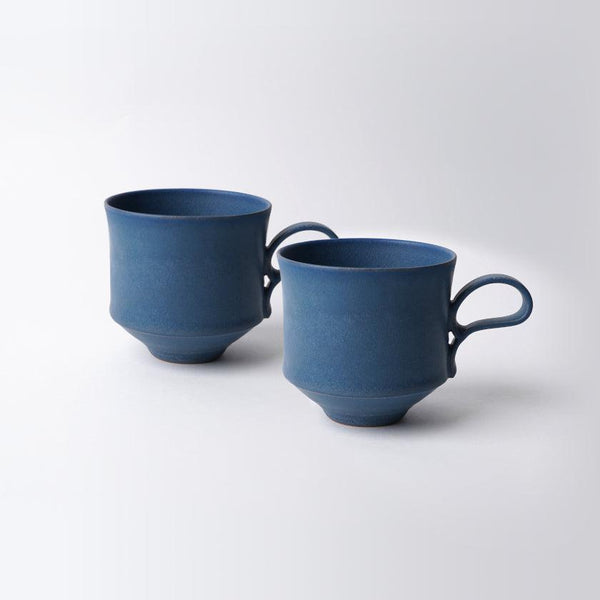 [杯子（杯）]啞光（正方形）對套裝藍色|京都 - 基約米祖|富烏