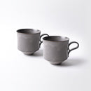 [MUG (CUP)] MATTE (SQUARE) GRAY | KYOTO-KIYOMIZU WARE | FUUU