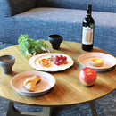 [DISH] HIBIKI RIM PLATE ROUND (M) RED PAIR SET | KYOTO-KIYOMIZU WARE | FUUU