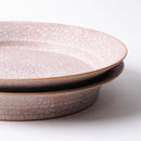 [DISH] HIBIKI RIM PLATE ROUND (M) RED PAIR SET | KYOTO-KIYOMIZU WARE | FUUU