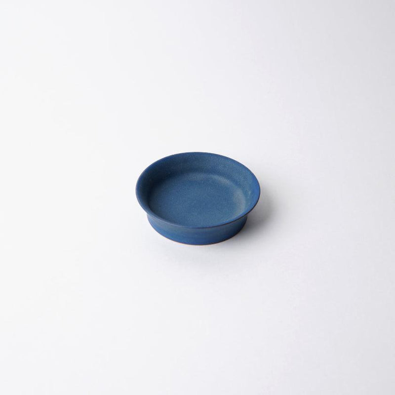 [SMALL DISH] MATTE RIM PLATE ROUND (SS) BLUE | KYOTO-KIYOMIZU WARE | FUUU