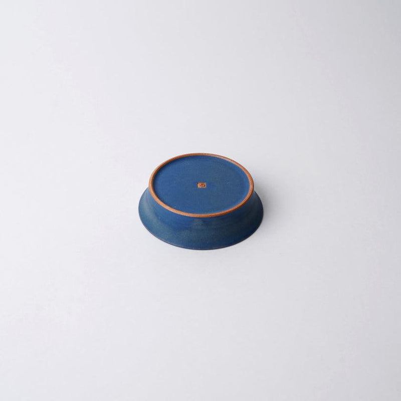 [จานเล็ก] แผ่นขอบด้านหลัง (SS) สีน้ำเงิน | Kyoto-Kiyomizu Ware | ฟูวู